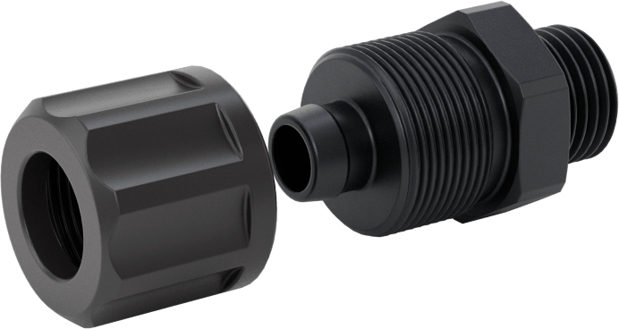 Hava için Vidalı Somunlu Dikenli Boru Bağlantı Elemanı, 6 mm Boru İç Çapı için Düz Adaptör, M10 x 1 mm Erkek