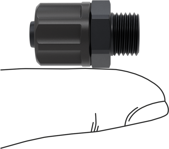 Hava için Vidalı Somunlu Dikenli Boru Bağlantı Elemanı, 6 mm Boru İç Çapı için Düz Adaptör, M10 x 1 mm Erkek