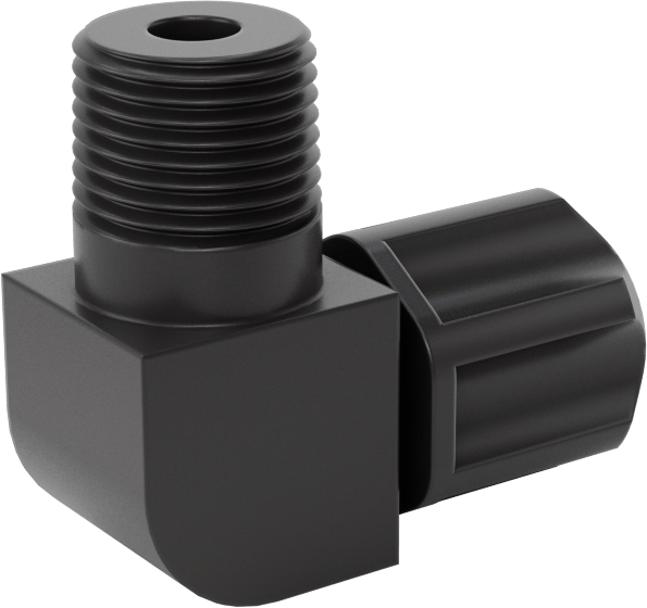 Hava için Vidalı Somunlu Dikenli Boru Bağlantı Elemanı, 4 mm İç Çaplı Boru x 1/8 BSPT Erkek için 90 Derece Adaptör