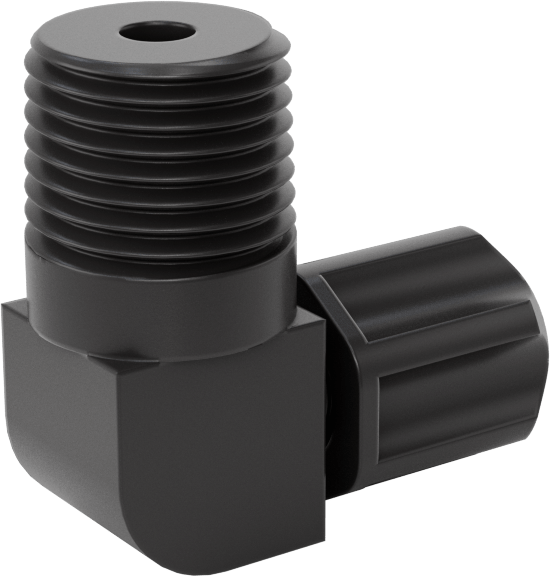 Hava için Vidalı Somunlu Dikenli Boru Bağlantı Elemanı, 4 mm İç Çaplı Boru x 1/4 BSPT Erkek için 90 Derece Adaptör