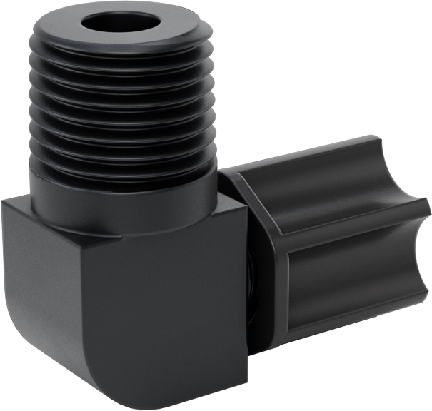 Hava için Vidalı Somunlu Dikenli Boru Bağlantı Elemanı, 6 mm İç Çaplı Boru x 1/4 BSPT Erkek için 90 Derece Adaptör