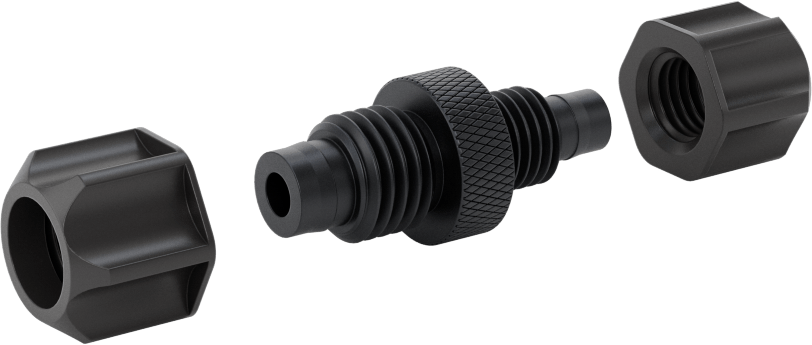 Hava için Vidalı Somunlu Dikenli Boru Bağlantı Elemanı, 8 mm Boru İç Çapı x 6 mm Boru İç Çapı için Düz Redüktör