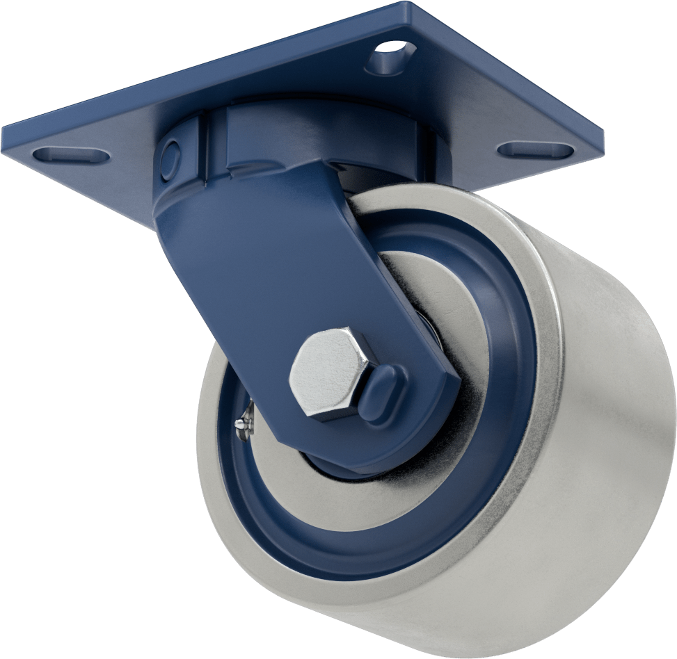 Ekstra Yüksek Kapasiteli Brute Tekerlek, 7-1/4“ x 5-1/4” Plaka, 6 inç Çap x 3 inç Genişlikte Çelik Tekerlekli Döner Tekerlek