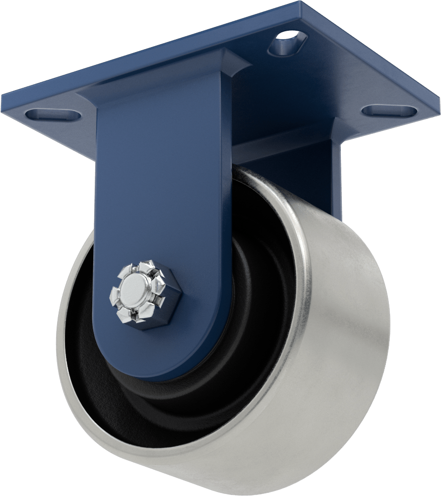 Ekstra Yüksek Kapasiteli Brute Tekerlek, 7-1/4“ x 5-1/4” Plaka, 6 inç Çapında x 3 inç Genişliğinde Çelik Tekerlekli Sert