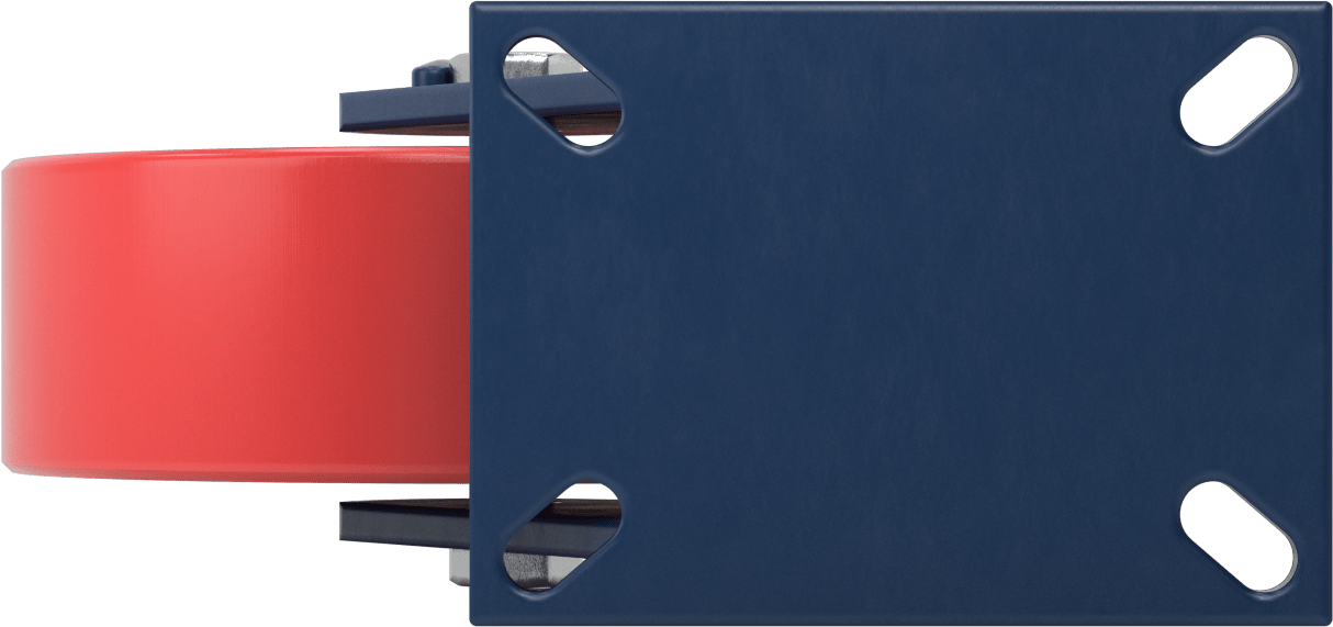 Ekstra Yüksek Kapasiteli Brute Tekerlek, 7-1/4“ x 5-1/4” Plaka, 10" Çaplı Demir Tekerlekli Döner