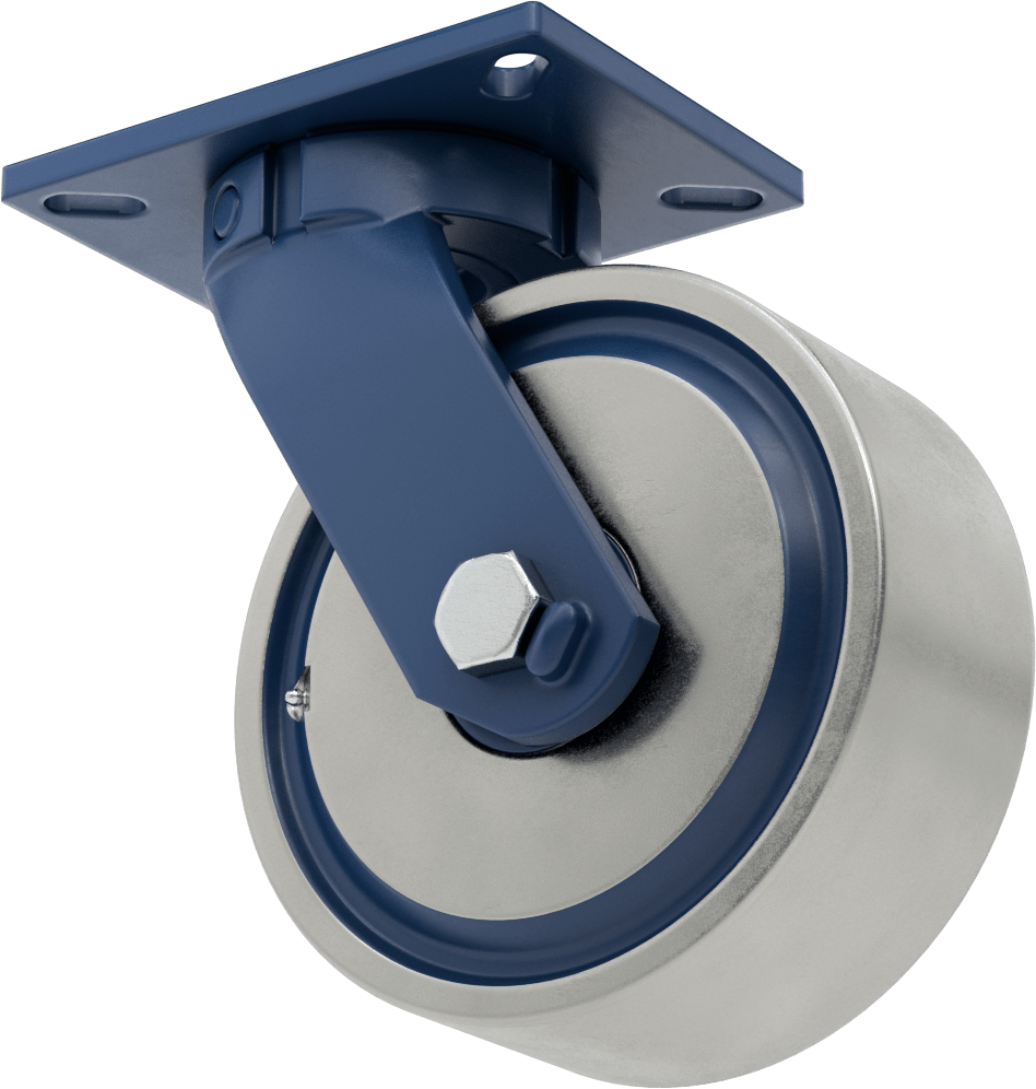 Ekstra Yüksek Kapasiteli Brute Tekerlek, 7-1/4“ x 5-1/4” Plaka, 8 inç Çaplı Çelik Tekerlekli Döner