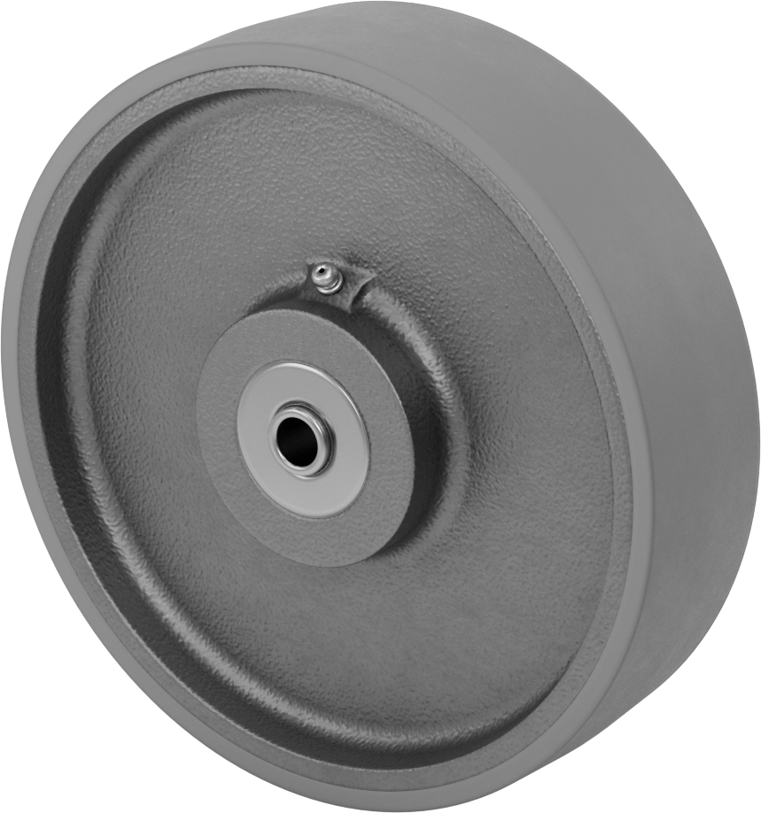 Rulmanlı Yüksek Mukavemetli Poliüretan Tekerlek, 8“ Çap x 2” Genişlik, 1/2" için, 5/8"