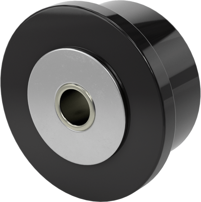 Flanşlı Ray Tekerleği, 3/4" Aks için, 3-1/2“ Çap x 1-7/8” Genişlik