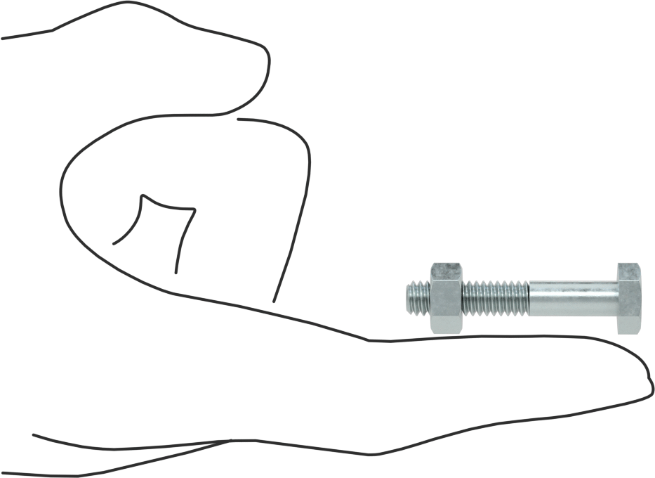 Çinko Kaplı Çelik Tekerlek Aksı, 1/4“ Çap x 1-1/2” Uzunluk