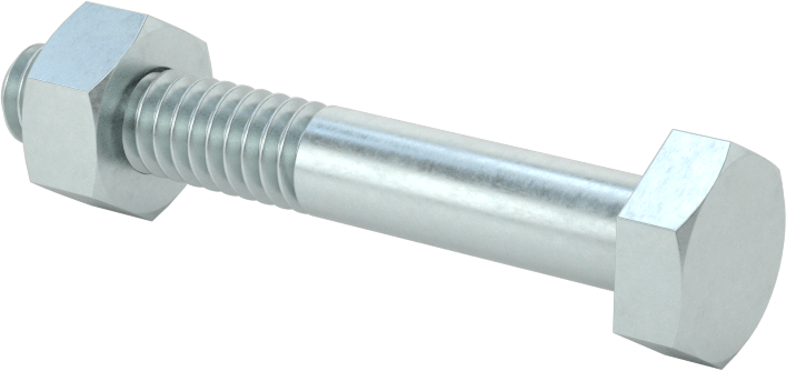 Çinko Kaplı Çelik Tekerlek Aksı, 1/4“ Çap x 1-3/4” Uzunluk