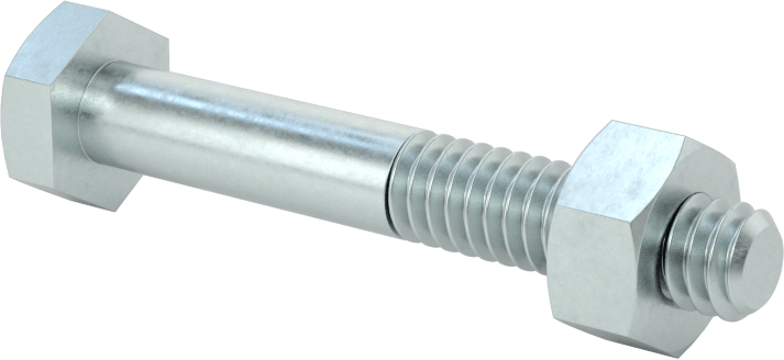 Çinko Kaplı Çelik Tekerlek Aksı, 1/4“ Çap x 1-3/4” Uzunluk
