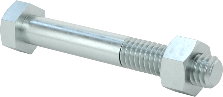Çinko Kaplı Çelik Tekerlek Aksı, 5/16“ Çap x 2-1/4” Uzunluk