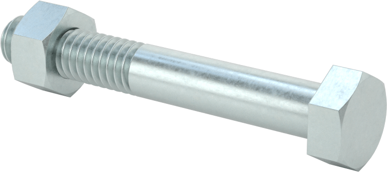 Çinko Kaplı Çelik Tekerlek Aksı, 5/16“ Çap x 2-1/4” Uzunluk