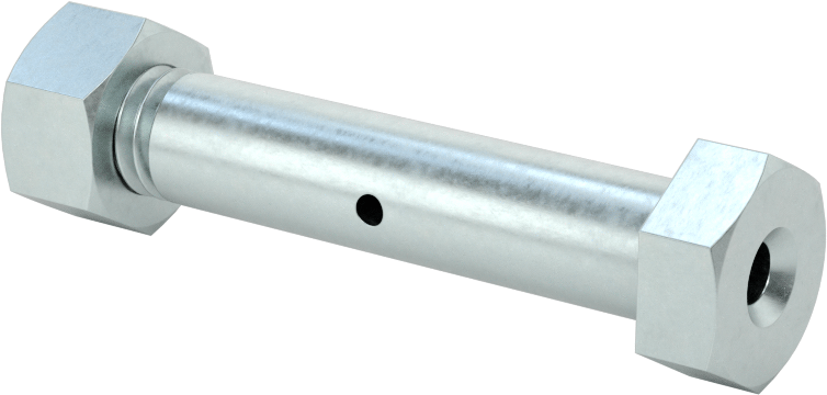 Çinko Kaplı Çelik Tekerlek Aksı, 3/8“ Çap x 2-3/16” Uzunluk