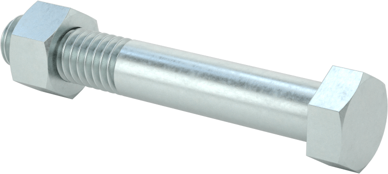 Çinko Kaplı Çelik Tekerlek Aksı, 3/8“ Çap x 2-1/2” Uzunluk