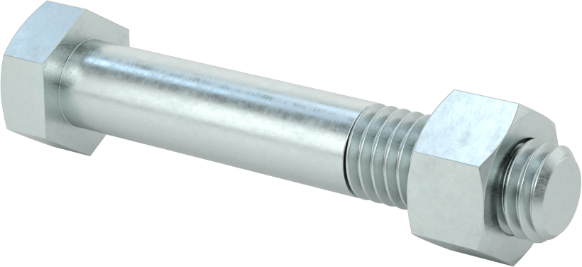 Çinko Kaplı Çelik Tekerlek Aksı, 1/2“ Çap x 3” Uzunluk