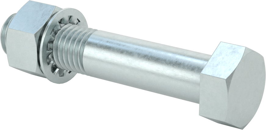 Çinko Kaplı Çelik Tekerlek Aksı, 3/4“ Çap x 4” Uzunluk