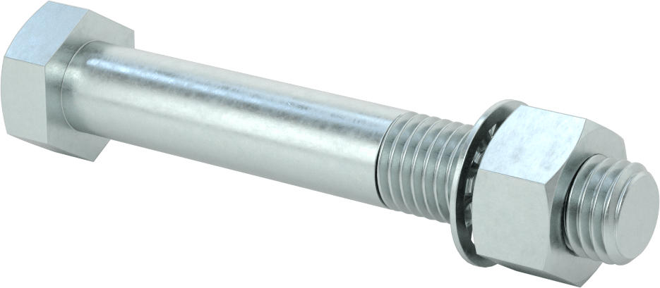 Çinko Kaplı Çelik Tekerlek Aksı, 3/4“ Çap x 5” Uzunluk