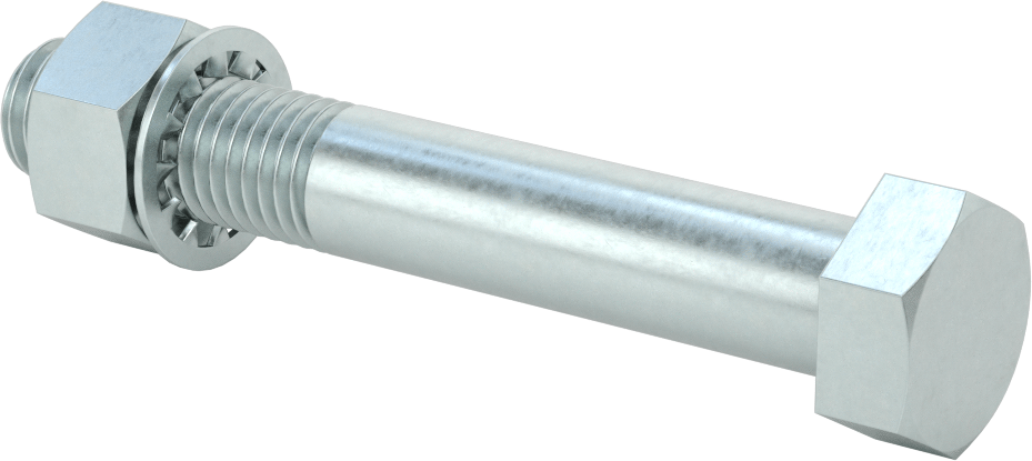 Çinko Kaplı Çelik Tekerlek Aksı, 3/4“ Çap x 5” Uzunluk