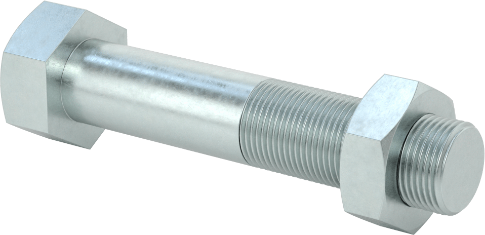 Çinko Kaplı Çelik Tekerlek Aksı, 1“ Çap x 5” Uzunluk