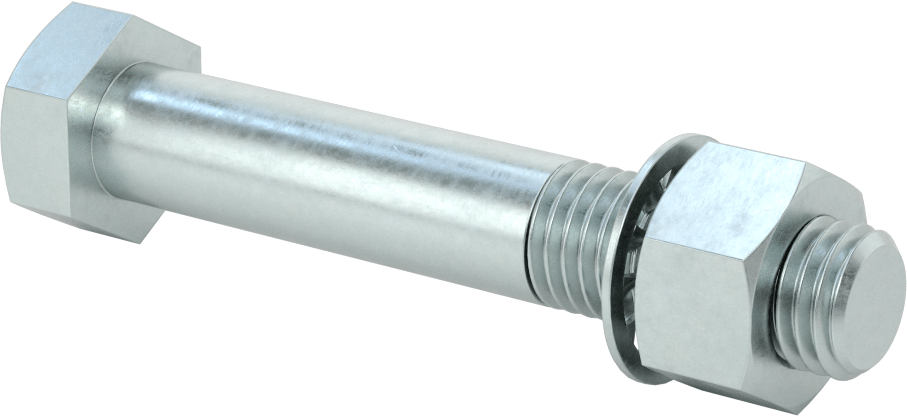 Çinko Kaplı Çelik Tekerlek Aksı, 3/4“ Çap x 4-1/2” Uzunluk