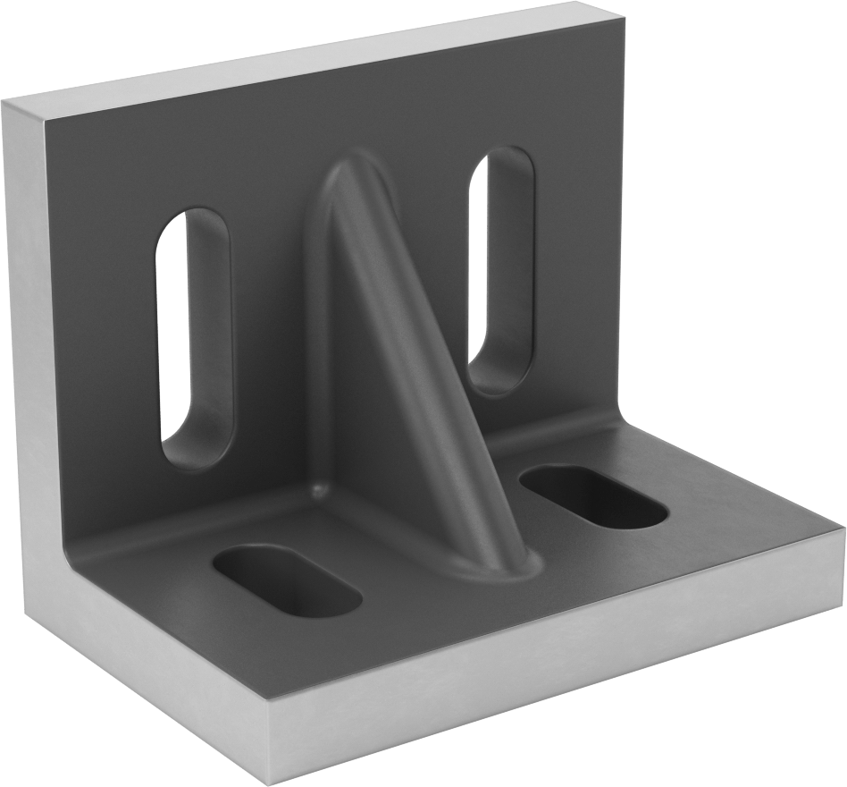 Yuvalı Sıkı Toleranslı Açılı Plaka, 3“ Uzunluk x 4-1/2” Genişlik x 3-1/2" Yükseklik