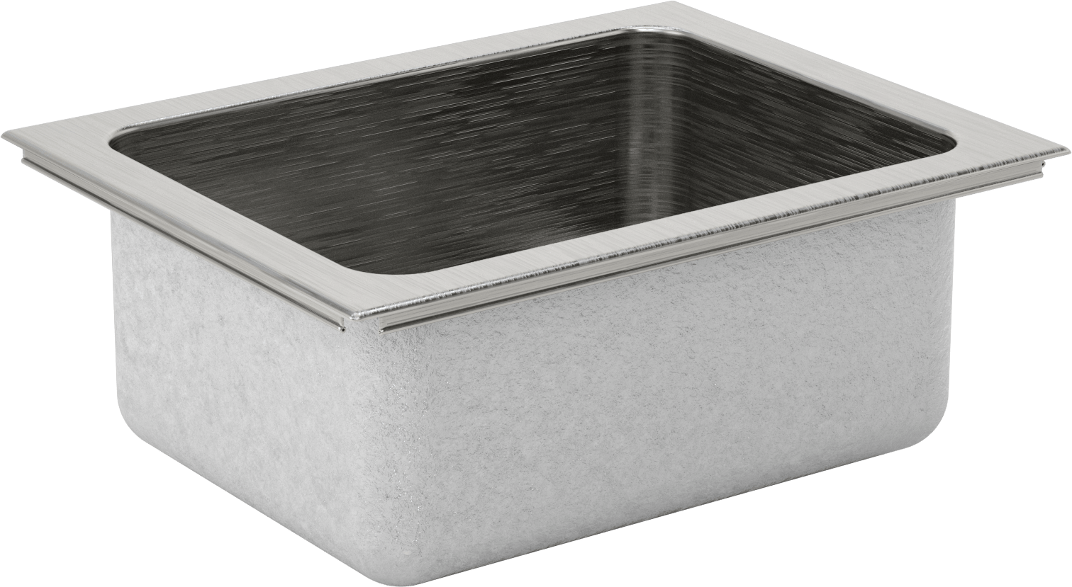 304 Paslanmaz Çelik Tezgah Üstü Evye, 25“ Genişlik x 19-1/2” Derinlik x 10-1/8" Toplam Yükseklik