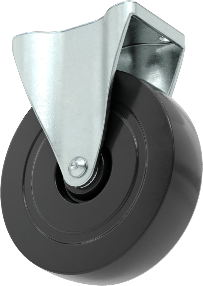 Cart-King Tekerlek, 5" Çaplı Tread-on-Core 75A Kauçuk Tekerlekli Sert
