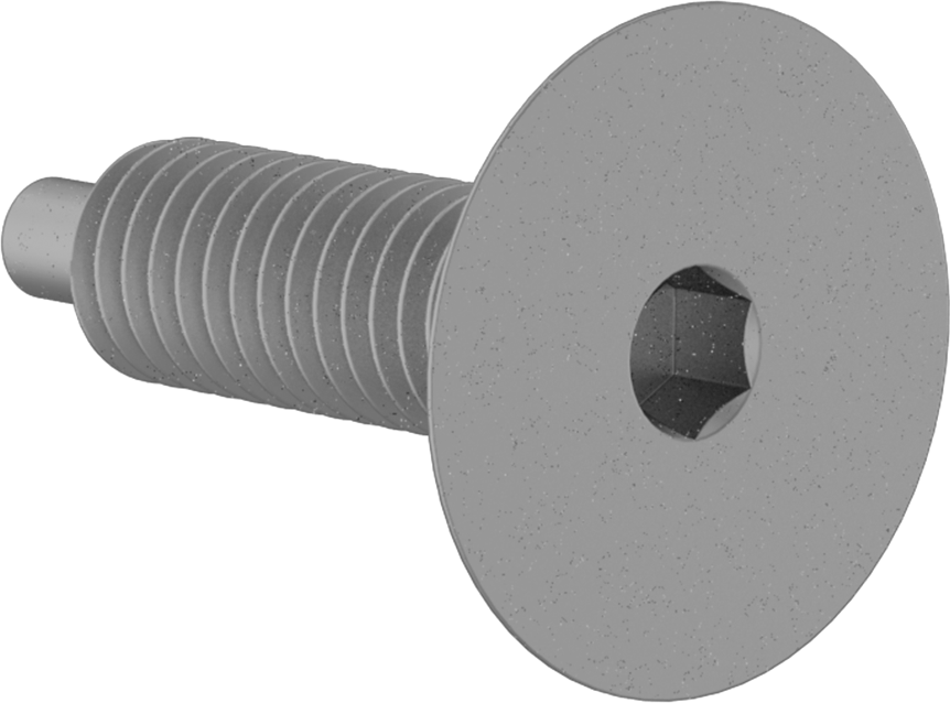 Düğme Tutamaklı Geri Çekilebilir Yaylı Piston, Düşük Profilli, Çelik, 3/8"-16 Diş