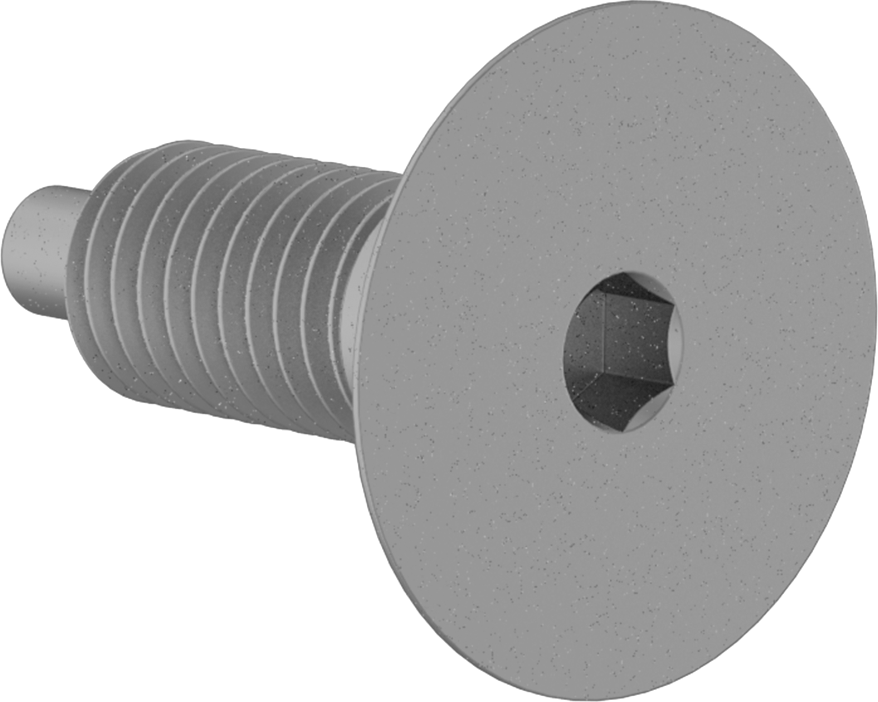 Düğme Tutamaklı Geri Çekilebilir Yaylı Piston, Düşük Profilli, Çelik, 1/2"-13 Diş