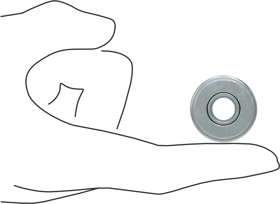 Çelik Tekerlek Bilyalı Rulman, 3/8" Aks Çapı için