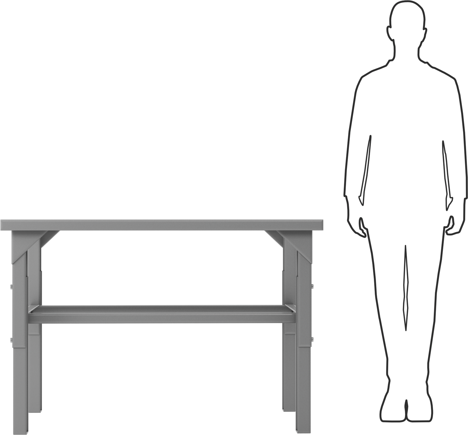 Ayarlanabilir Palet Standı - Kaldırma Amaçlı Değildir, Ayaklı, 48“ Uzunluk x 40” Genişlik