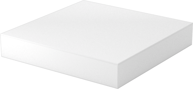 Yapışkan Sırtlı Koruyucu Ayaklar, 3/8“ Kare x 1/16” Yüksek Beyaz UHMW Polietilen Taban