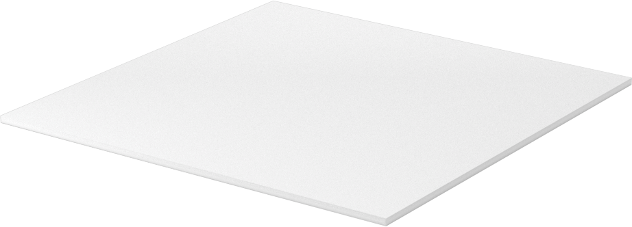 Yapışkan Sırtlı Koruyucu Ayaklar, 4“ Kare x 1/16” Yüksek Beyaz UHMW Polietilen Taban
