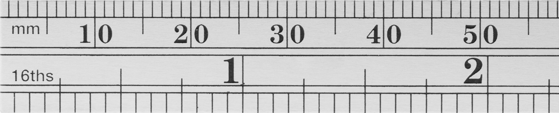 Korozyona Dayanıklı Paslanmaz Çelik Cetvel, 6 inç Uzunluk, 15/32" Genişlik, İnç ve Metrik Ölçü İşaretleri