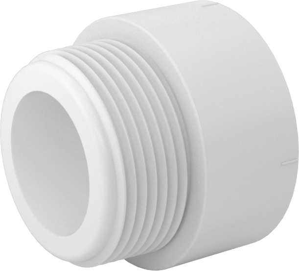 Drenaj için Yer Üstü PVC Bağlantı Parçası, Atık ve Havalandırma, Adaptör, 1-1/4 Dişi Soket Bağlantısı x 1-1/4 NPT Erkek