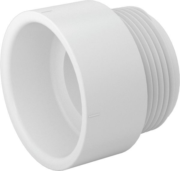 Drenaj için Yer Üstü PVC Bağlantı Parçası, Atık ve Havalandırma, Adaptör, 1-1/4 Dişi Soket Bağlantısı x 1-1/4 NPT Erkek