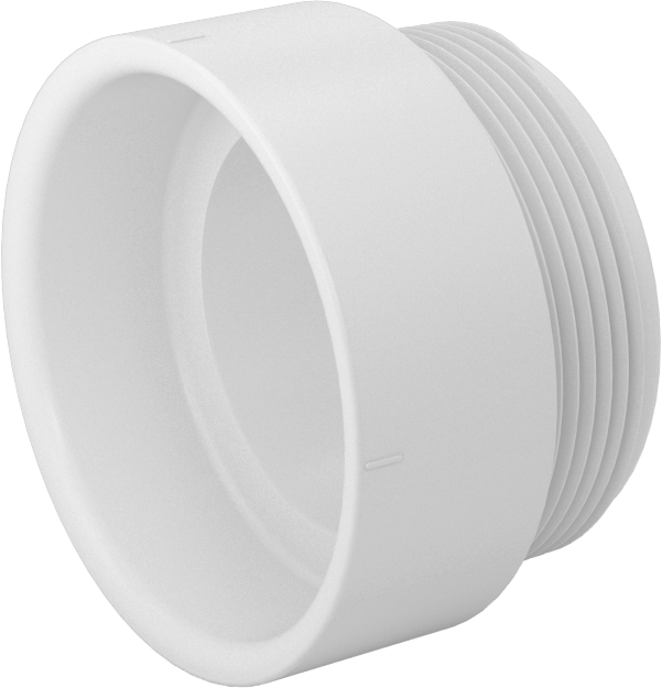 Drenaj için Yer Üstü PVC Bağlantı Parçası, Atık ve Havalandırma, Düz Adaptör, 2 Dişi Soket Bağlantısı x 2 NPT Erkek