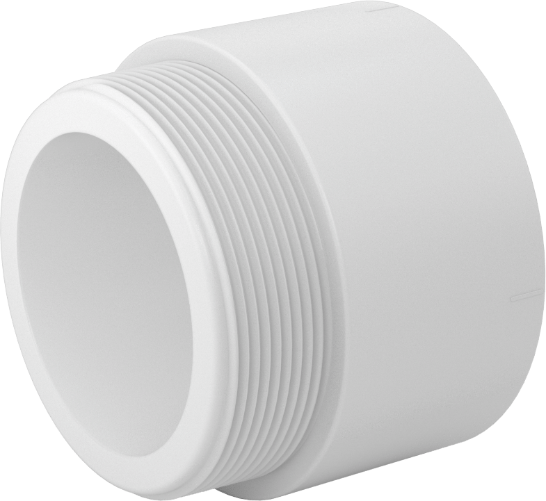 Drenaj için Yer Üstü PVC Bağlantı Parçası, Atık ve Havalandırma, Düz Adaptör, 4 Dişi Soket Bağlantısı x 4 NPT Erkek