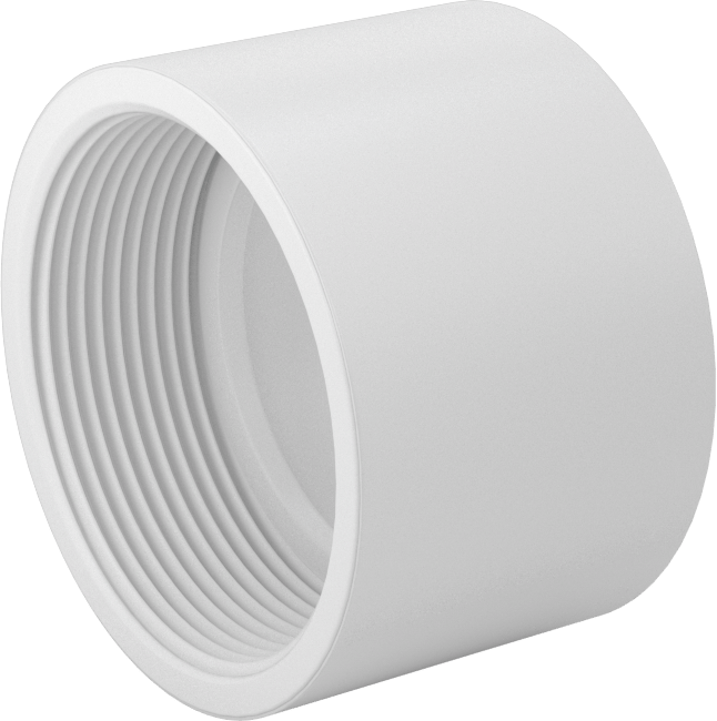 Drenaj için Yer Üstü PVC Bağlantı Parçası, Atık ve Havalandırma, Standart Cidarlı, Adaptör, 2 Dişi Soket Bağlantısı x NPT Dişi