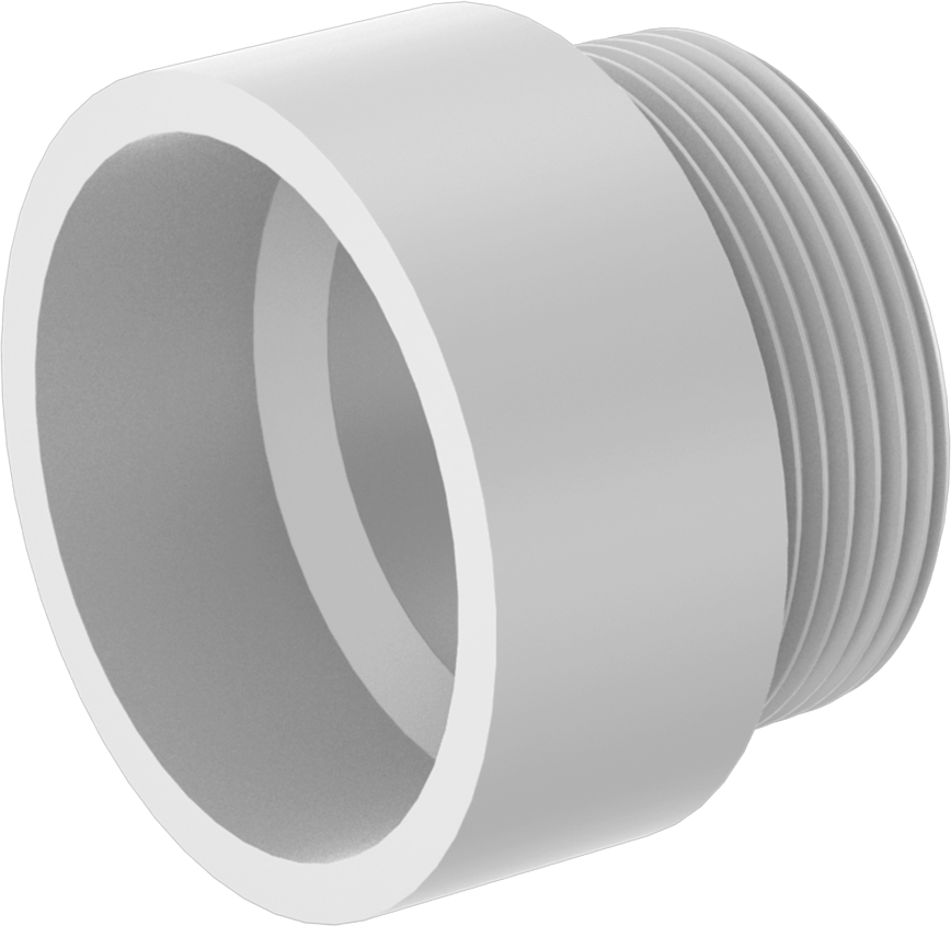Drenaj için Yer Üstü PVC Bağlantı Parçası, Atık ve Havalandırma, Adaptör, 1-1/2 Dişi Soket Bağlantısı x 1-1/2 NPT Erkek