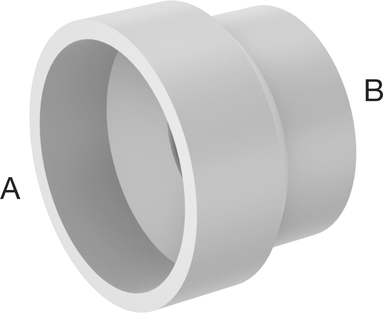 Drenaj için Yer Üstü PVC Bağlantı Parçası, Atık ve Havalandırma, Standart Cidarlı, Redüktör, 2 x 1-1/2 Dişi Soket Bağlantısı