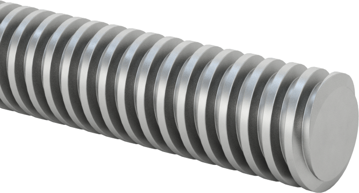 Hızlı Hareketli Ultra Hassas Kılavuz Vida, 304 Paslanmaz Çelik, M12 x 2,50 mm Diş, 1000 mm Uzunluk