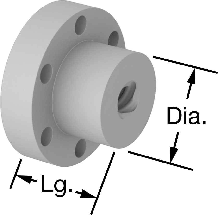 Hızlı Hareketli Ultra Hassas Kılavuz Vida için M10 x 3 mm Dişli Flanş Somunu