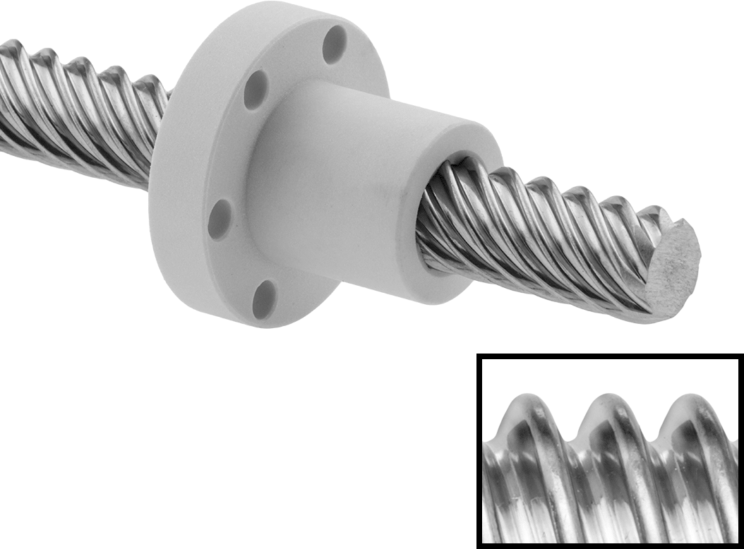 Hızlı Hareketli Ultra Hassas Kılavuz Vida, Bir adet Bağlantı Ucu ile, M2 x 0,4 mm Diş Boyutu, 4 Diş Başlangıcı