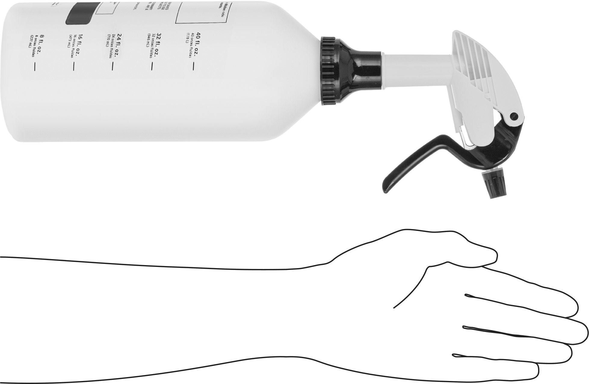 Kolay Doldurulabilir Sprey Şişeleri, 48 FL oz Kapak