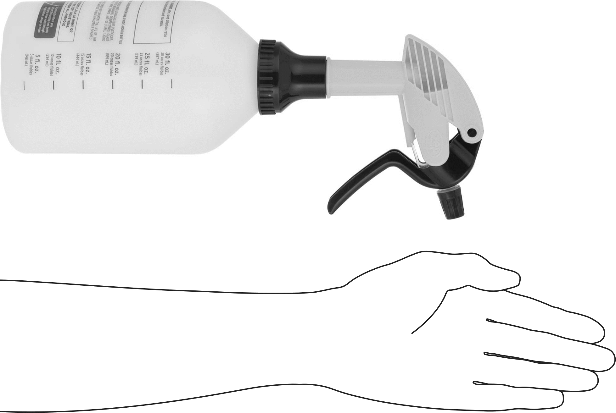 Kolay Doldurulabilir Sprey Şişeleri, 32 FL oz Kapak
