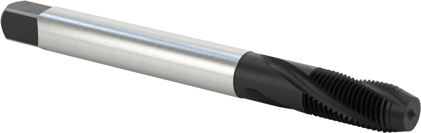 Titanyum için Talaş Temizlemeli Kılavuz, Kapalı Uçlu Delik Diş Açma, 3/8"-24 Diş Boyutu