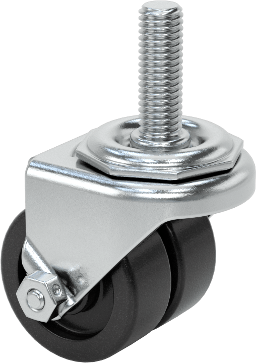 Dişli Saplı Döner Tekerlek, 1/2“-13 Dişli ve 2” Çaplı Polipropilen Tekerlek ile