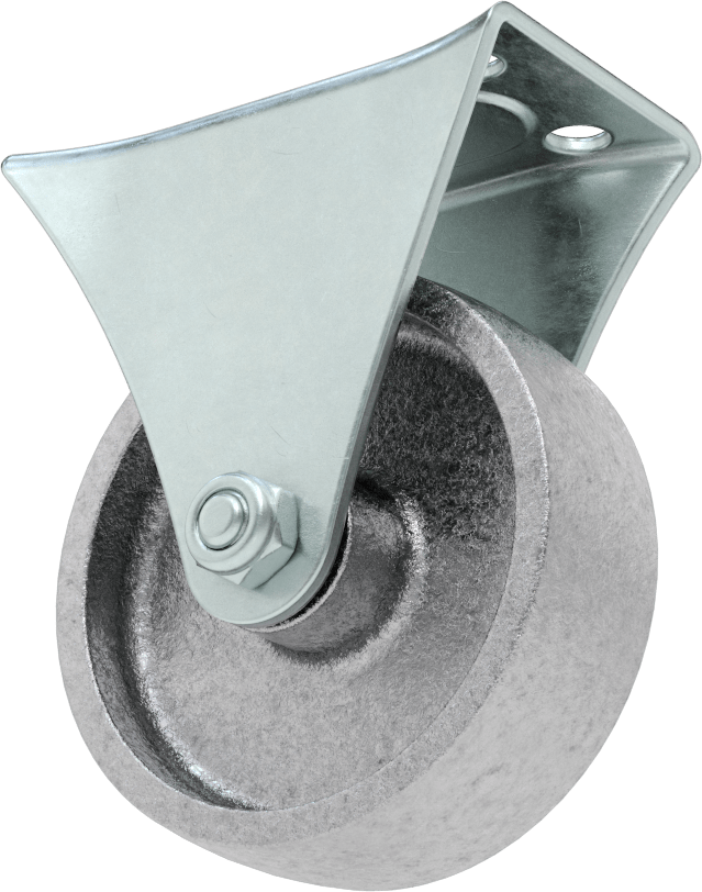 3“ x 1-3/4” Plakalı Mighty-Lite Tekerlek, 3 inç Çapında Demir Tekerlekli Sert